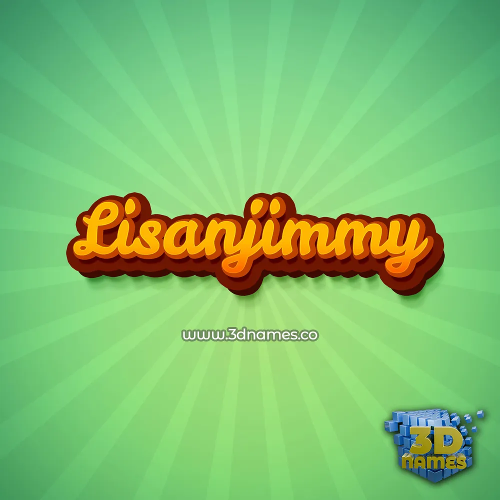lisanjimmy in Green Rays style - 3D name wallpaper