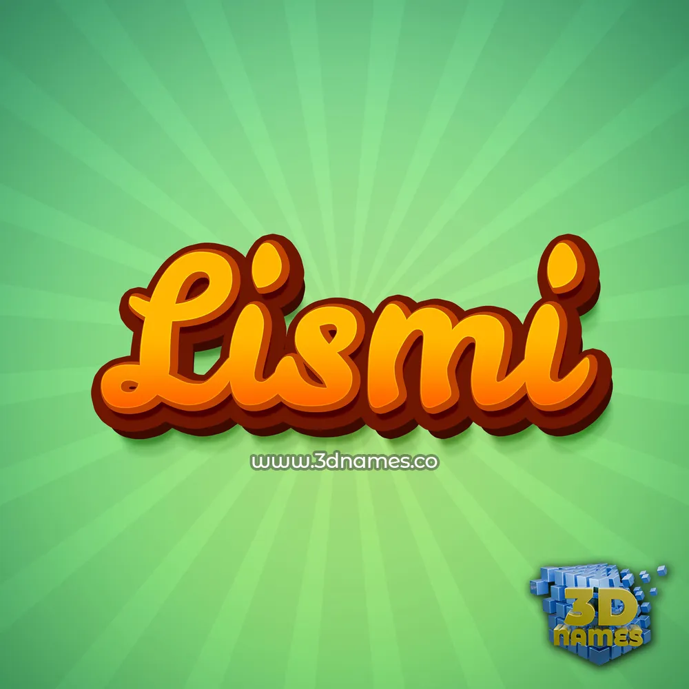 lismi in Green Rays style - 3D name wallpaper
