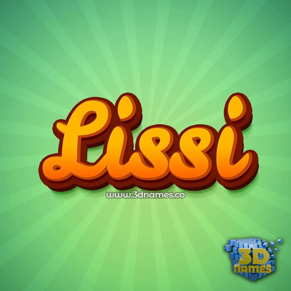 lissi in Green Rays style - 3D name wallpaper