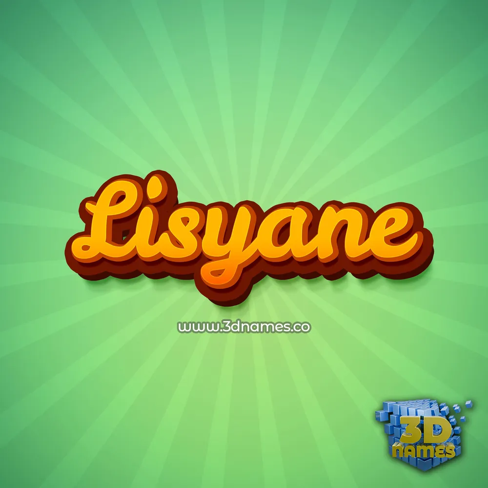 lisyane in Green Rays style - 3D name wallpaper