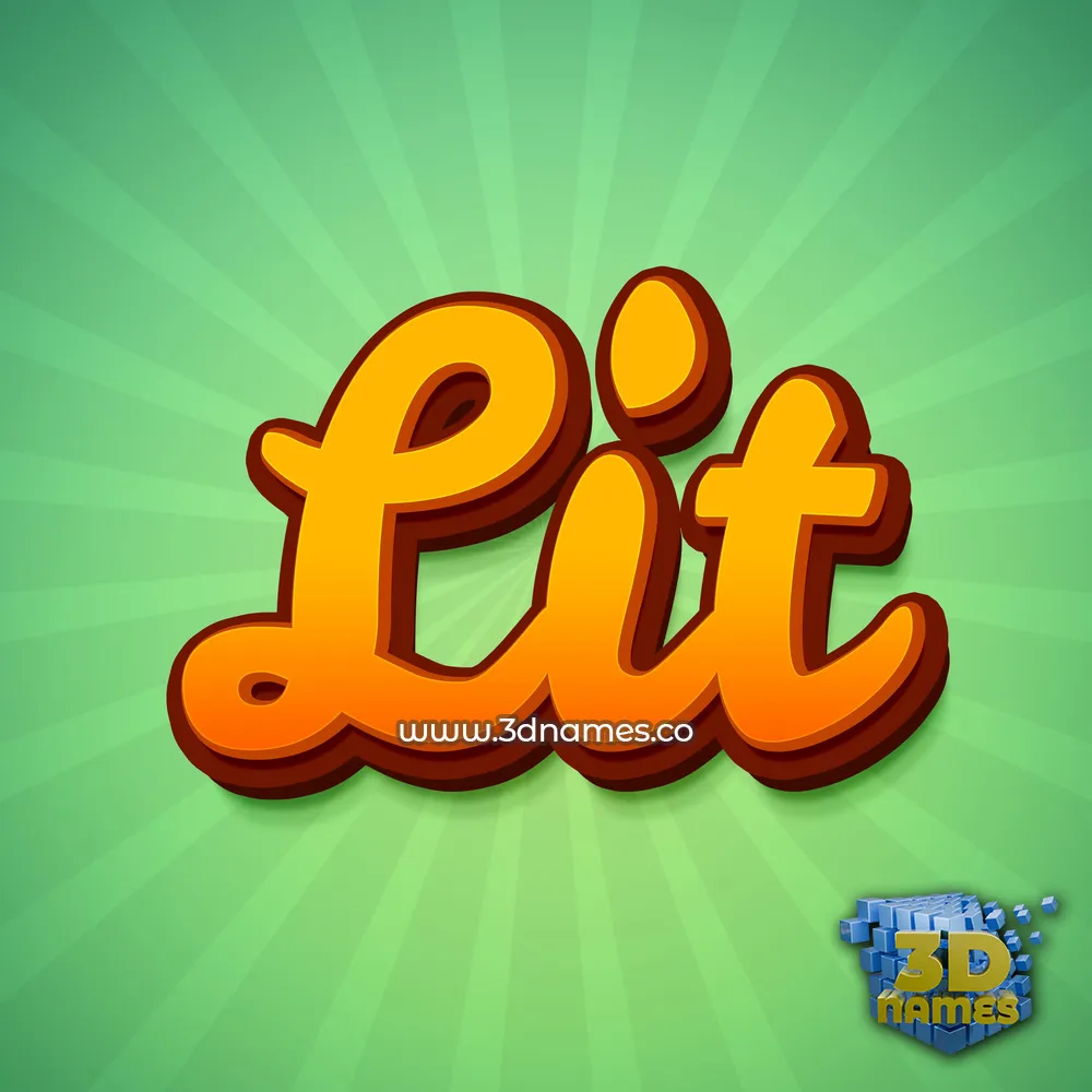 lit in Green Rays style - 3D name wallpaper