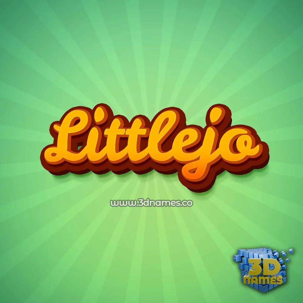 littlejo in Green Rays style - 3D name wallpaper