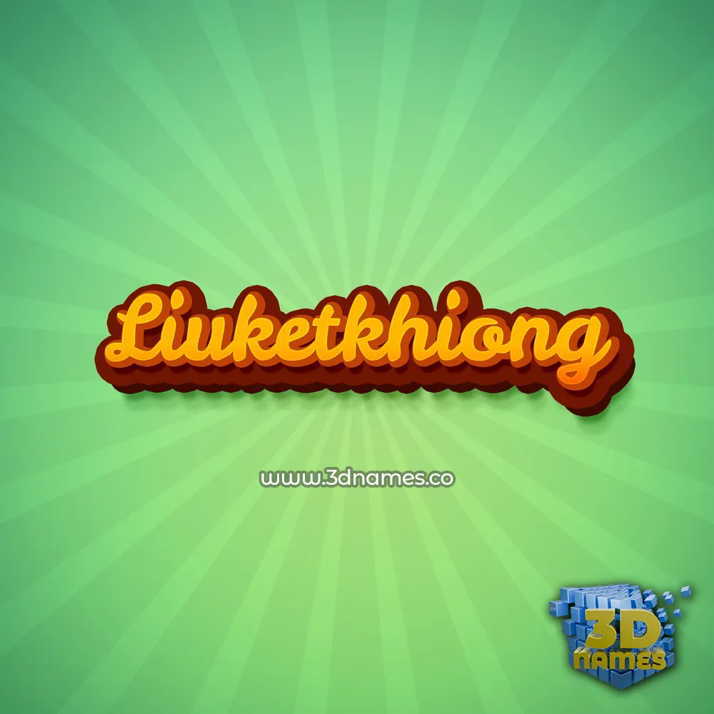 liuketkhiong in Green Rays style - 3D name wallpaper