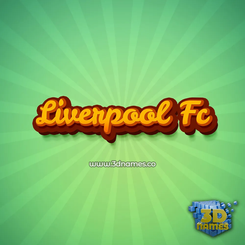 liverpool fc in Green Rays style - 3D name wallpaper