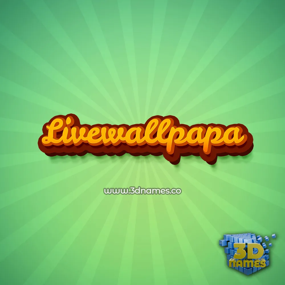 livewallpapa in Green Rays style - 3D name wallpaper
