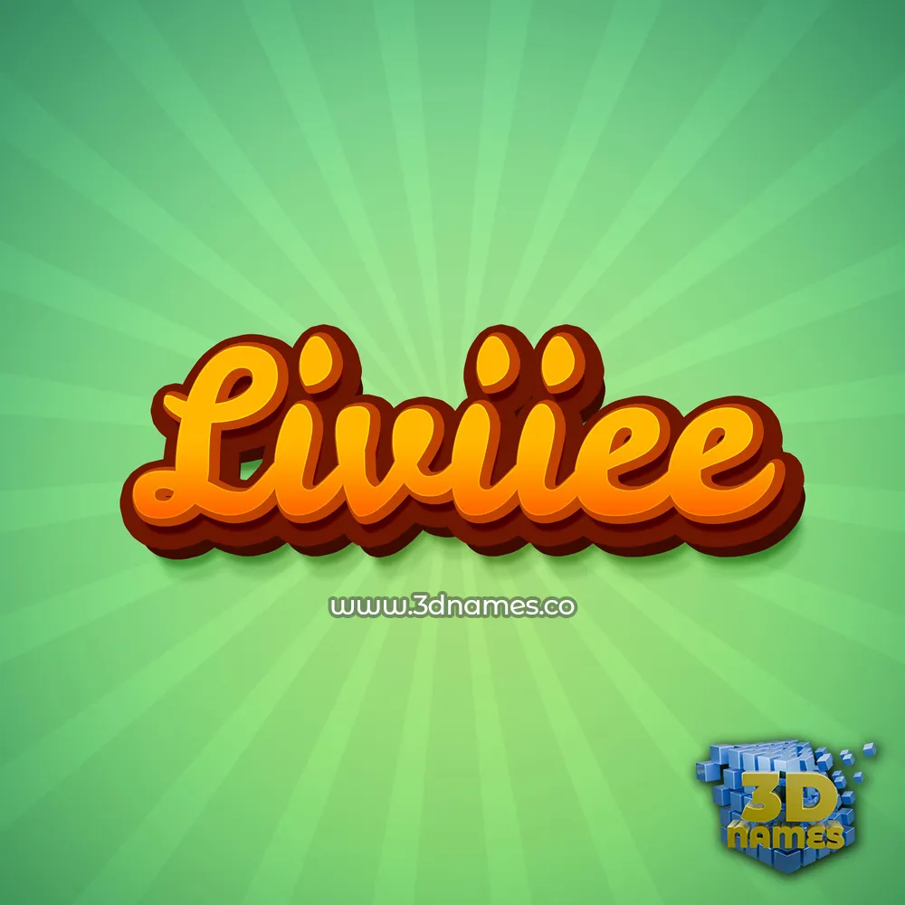 liviiee in Green Rays style - 3D name wallpaper