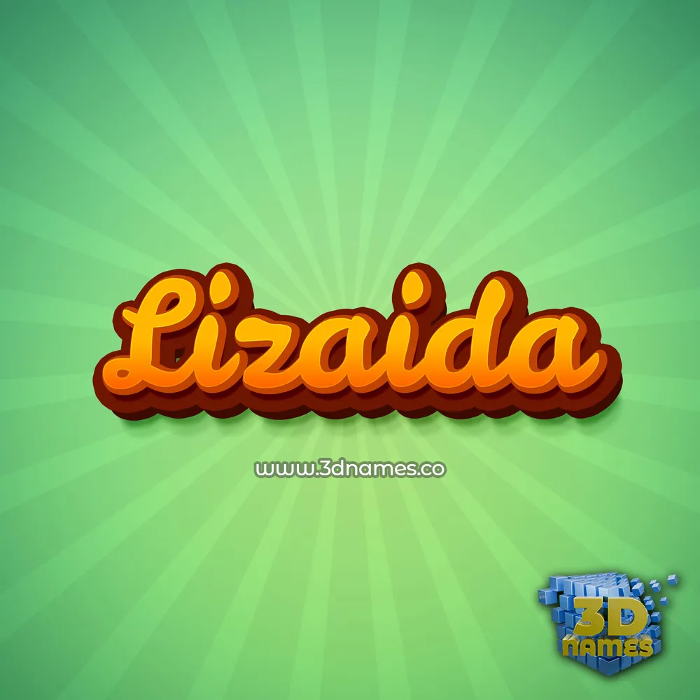lizaida in Green Rays style - 3D name wallpaper