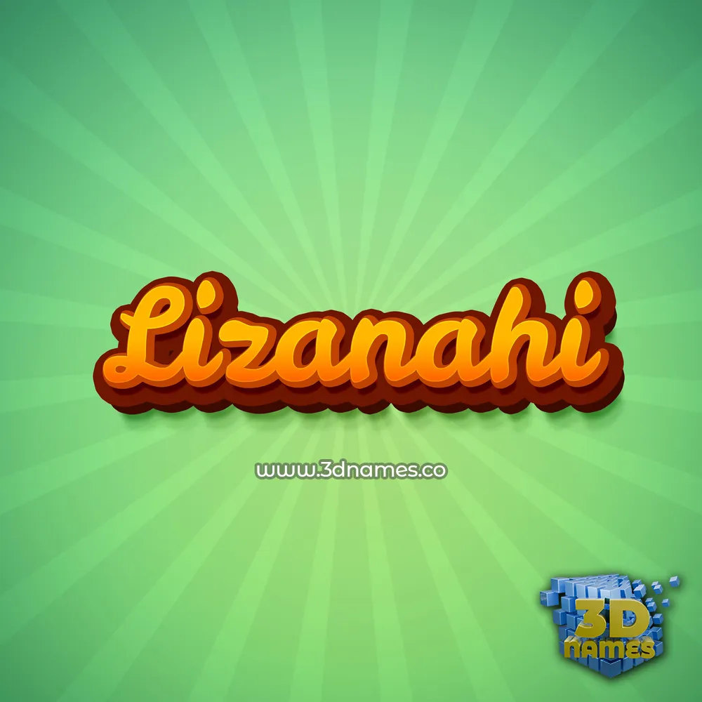 lizanahi in Green Rays style - 3D name wallpaper
