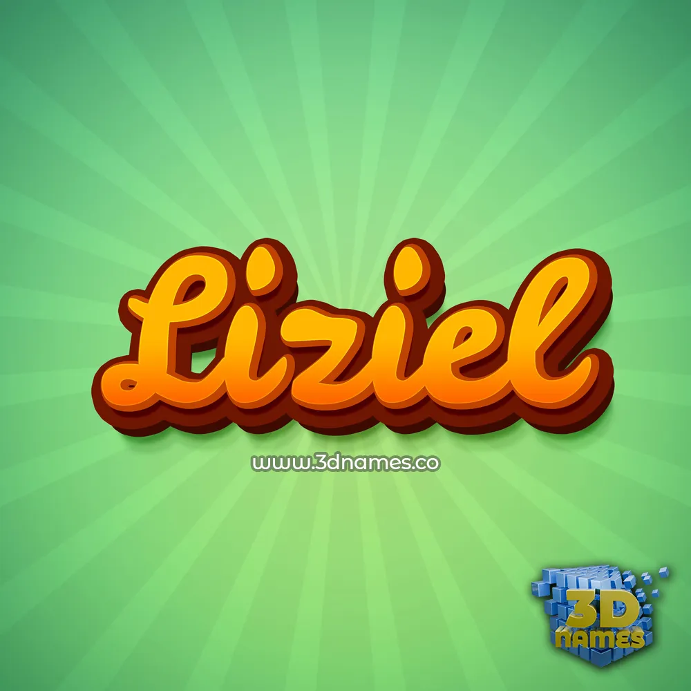 liziel in Green Rays style - 3D name wallpaper