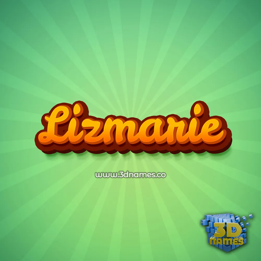 lizmarie in Green Rays style - 3D name wallpaper