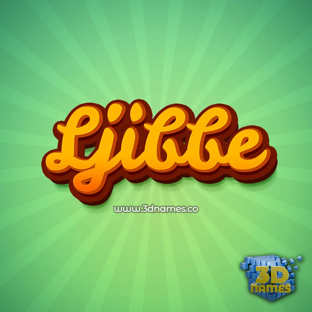 ljibbe in Green Rays style - 3D name wallpaper