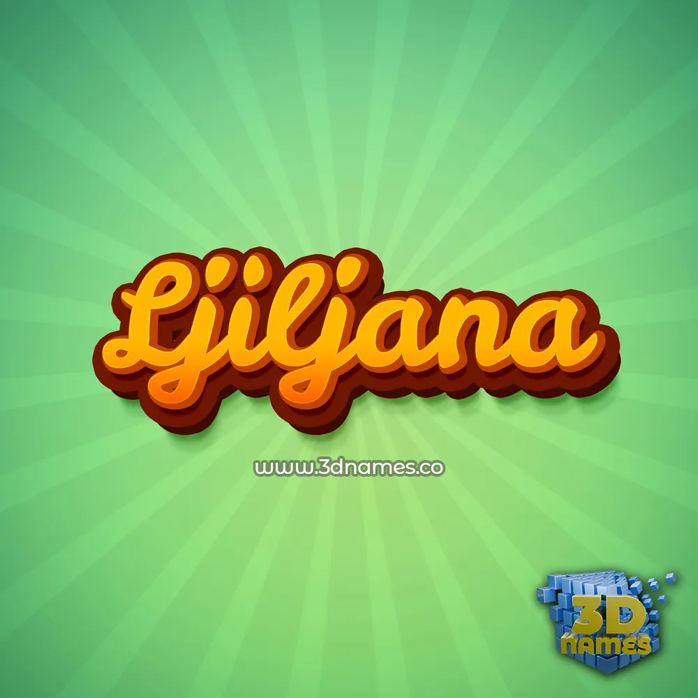 ljiljana in Green Rays style - 3D name wallpaper