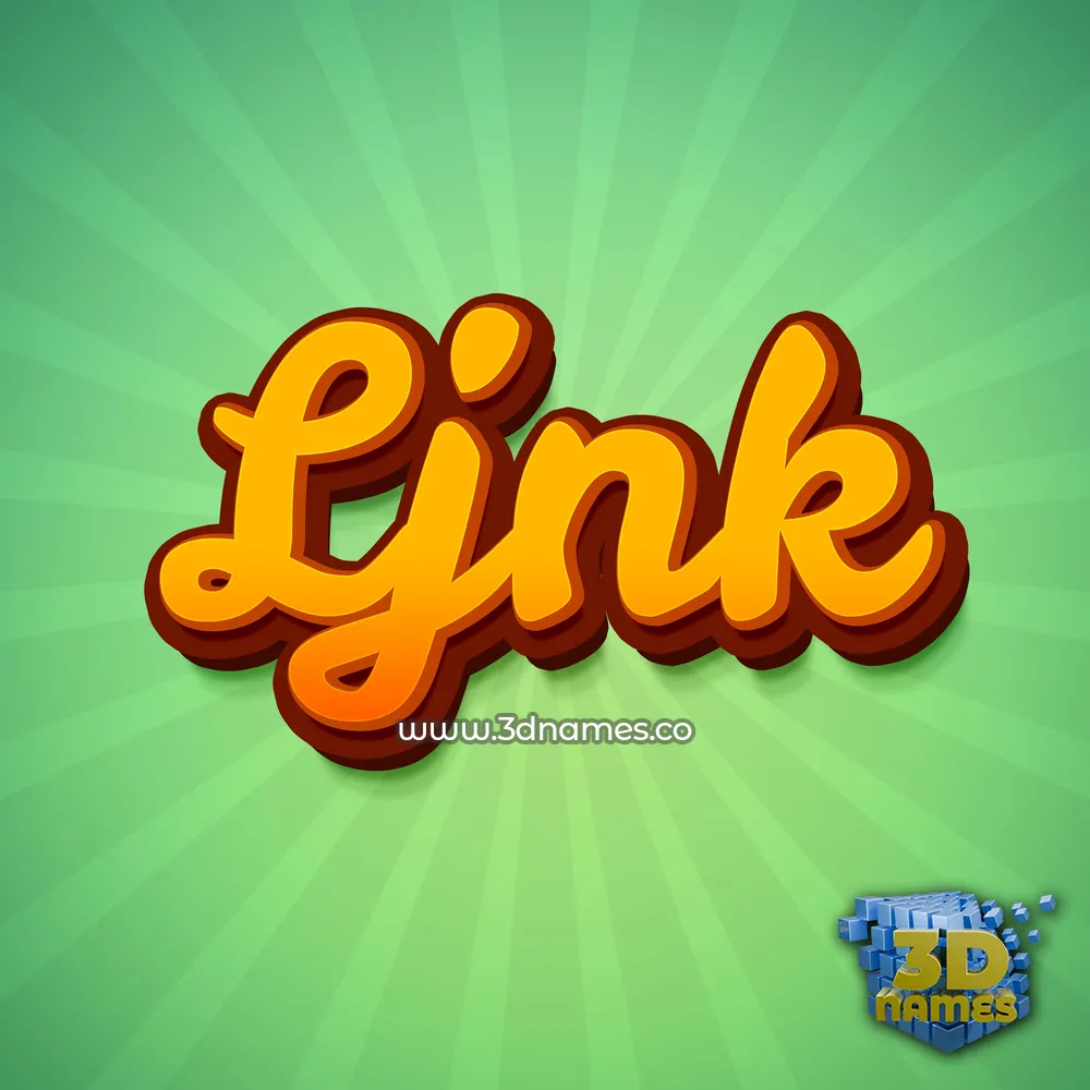 ljnk in Green Rays style - 3D name wallpaper