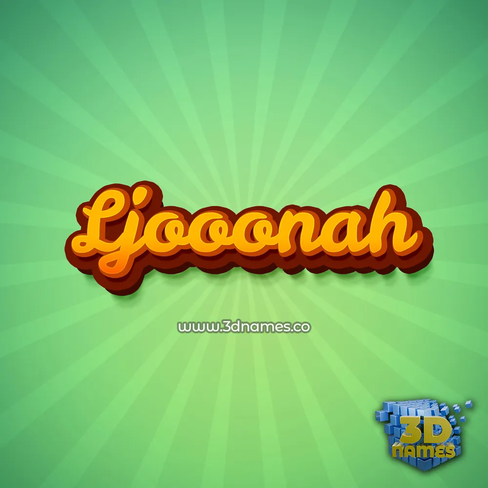 ljooonah in Green Rays style - 3D name wallpaper