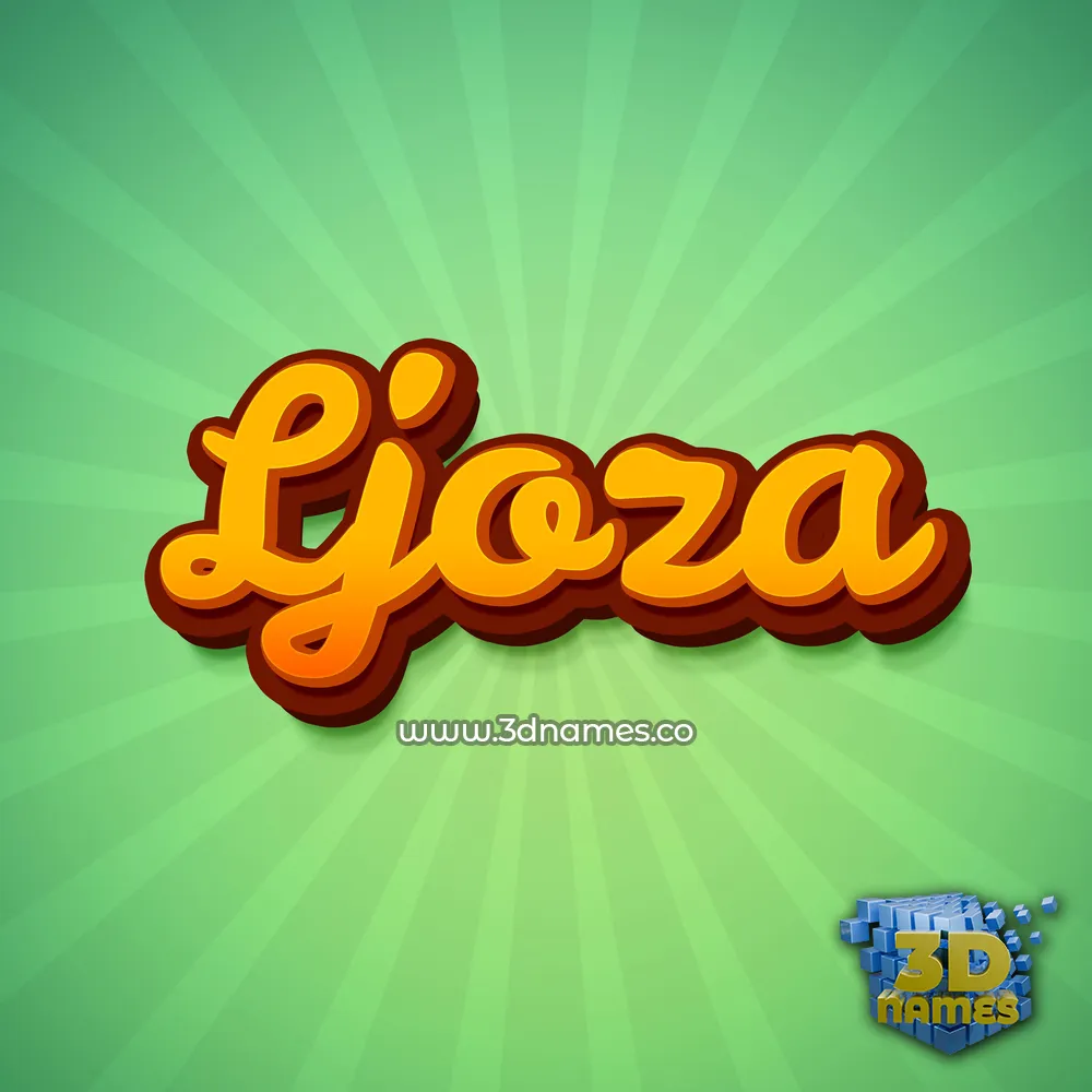 ljoza in Green Rays style - 3D name wallpaper
