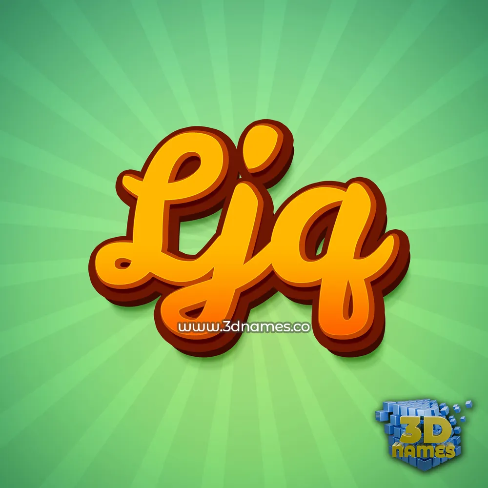 ljq in Green Rays style - 3D name wallpaper