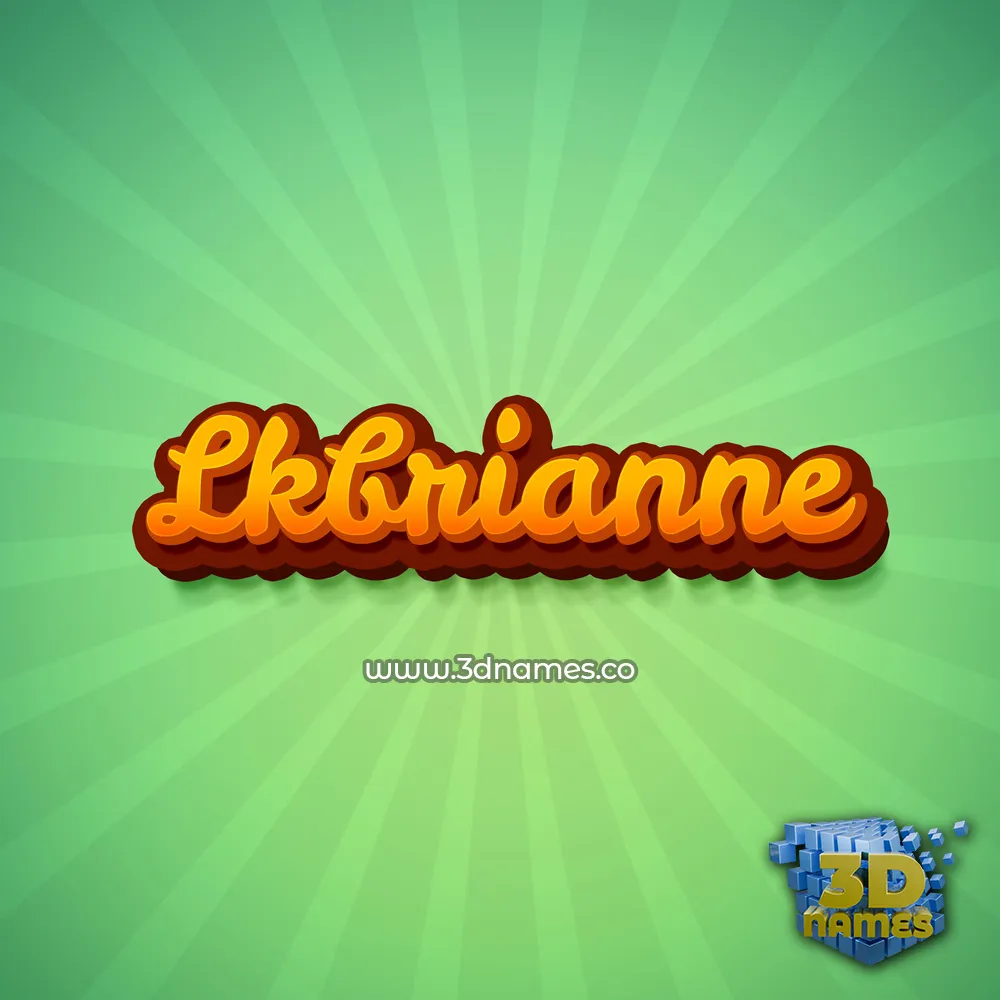 lkbrianne in Green Rays style - 3D name wallpaper