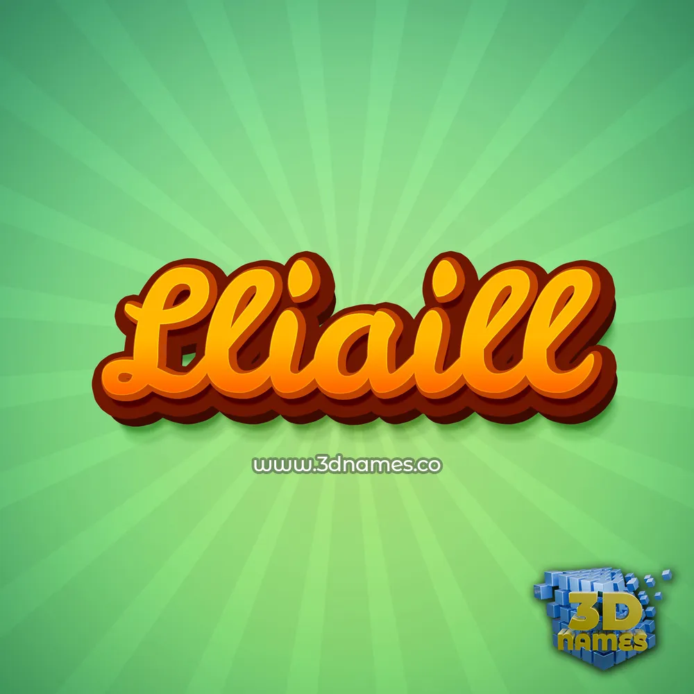 lliaill in Green Rays style - 3D name wallpaper