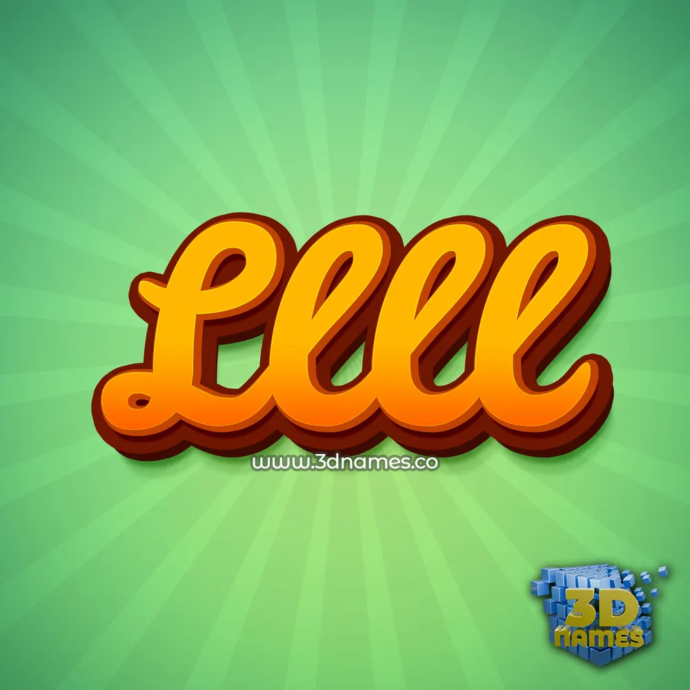 llll in Green Rays style - 3D name wallpaper