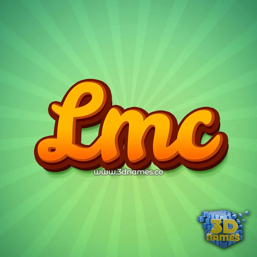 lmc in Green Rays style - 3D name wallpaper