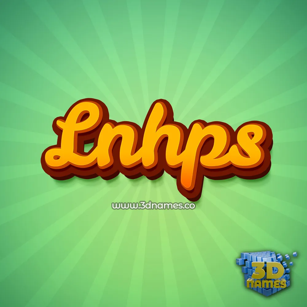 lnhps in Green Rays style - 3D name wallpaper
