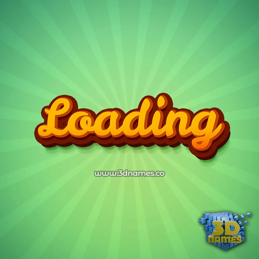 loading in Green Rays style - 3D name wallpaper