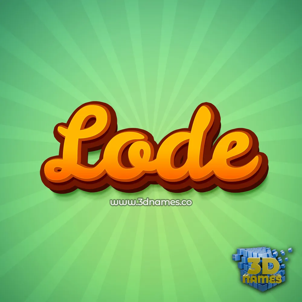 lode in Green Rays style - 3D name wallpaper