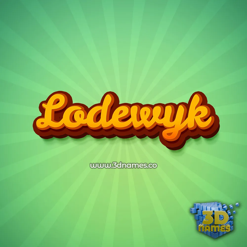 lodewyk in Green Rays style - 3D name wallpaper
