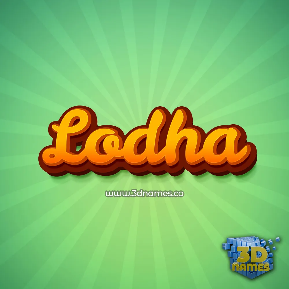 lodha in Green Rays style - 3D name wallpaper