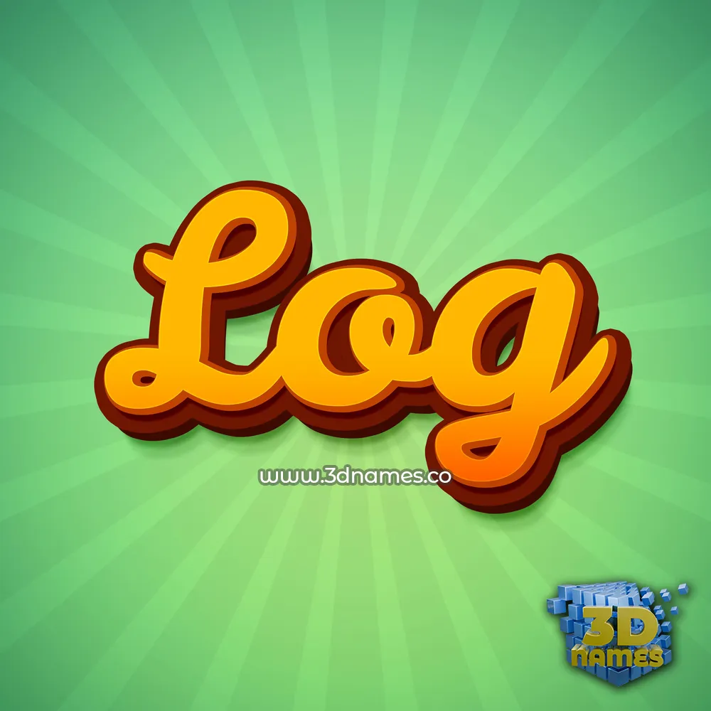 log in Green Rays style - 3D name wallpaper