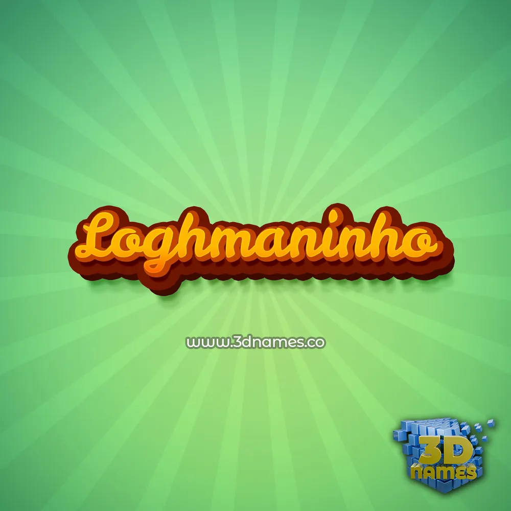 loghmaninho in Green Rays style - 3D name wallpaper