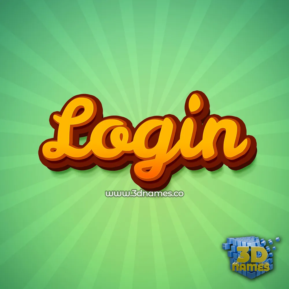 login in Green Rays style - 3D name wallpaper