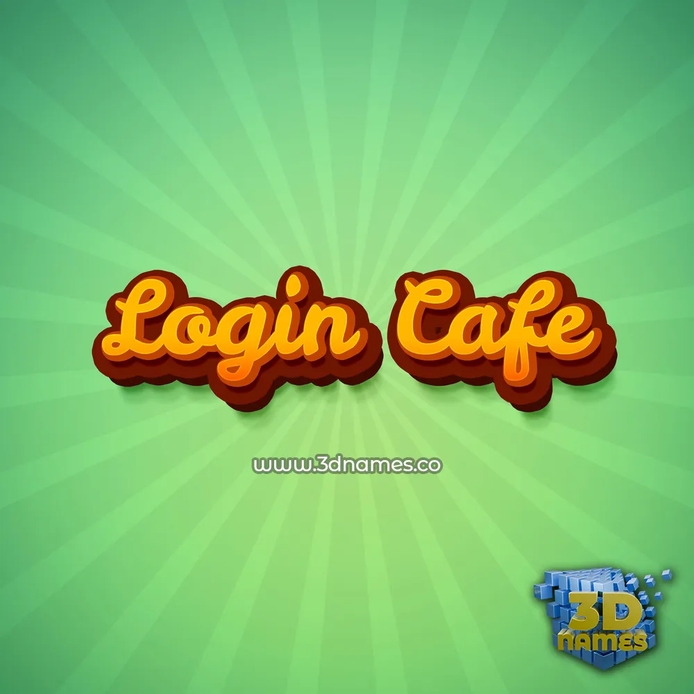 login cafe in Green Rays style - 3D name wallpaper
