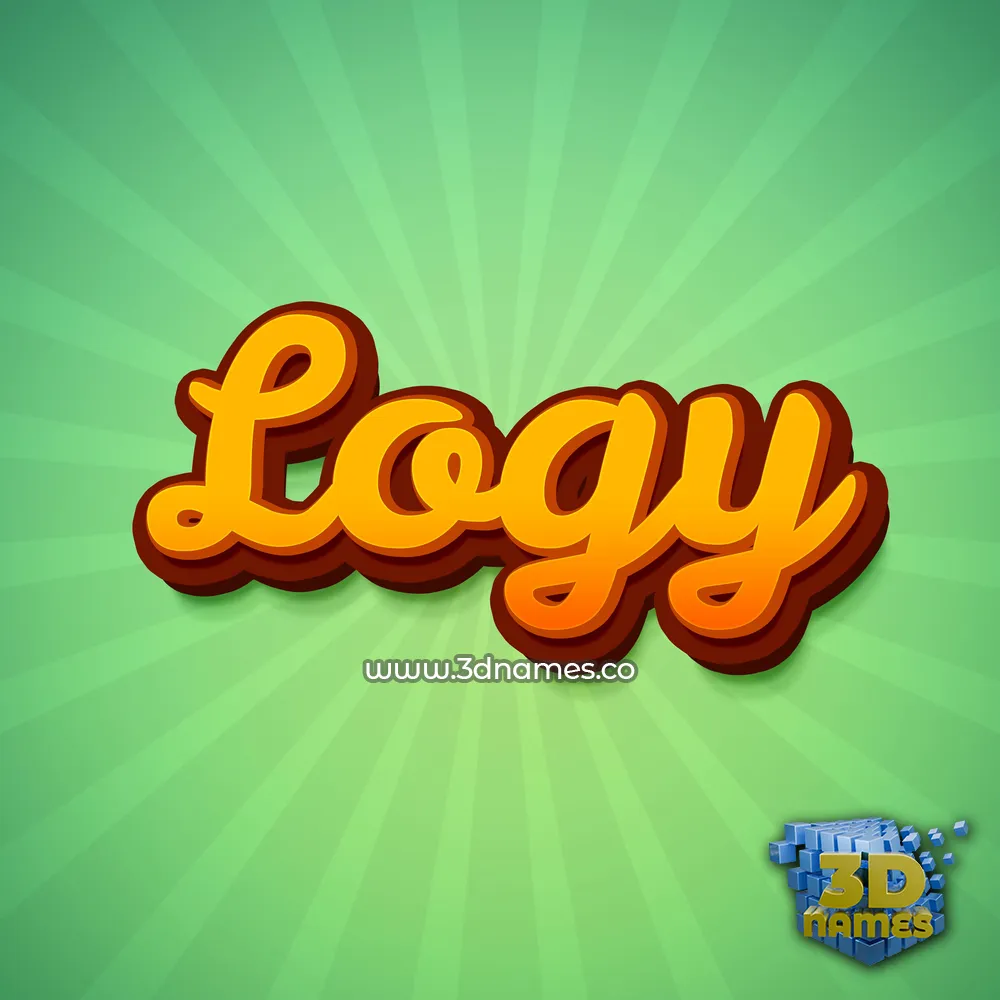 logy in Green Rays style - 3D name wallpaper