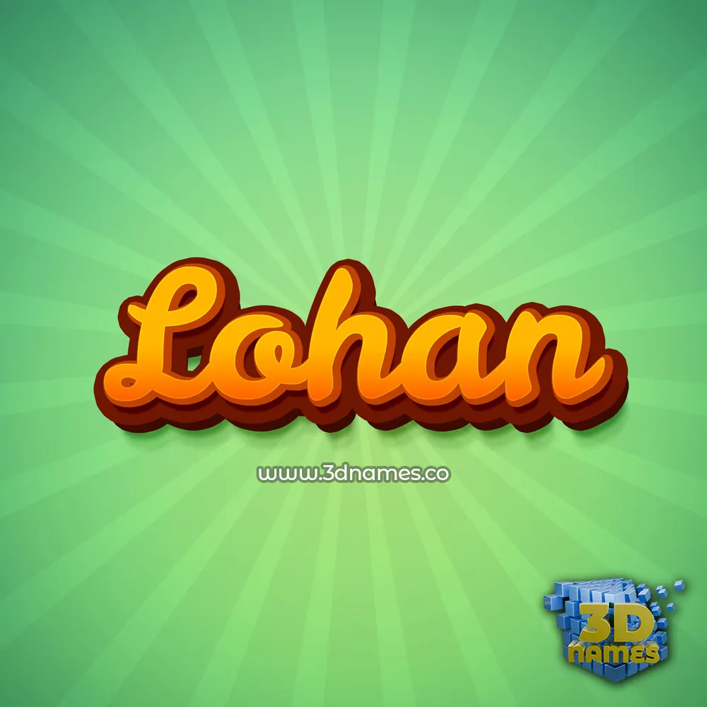 lohan in Green Rays style - 3D name wallpaper