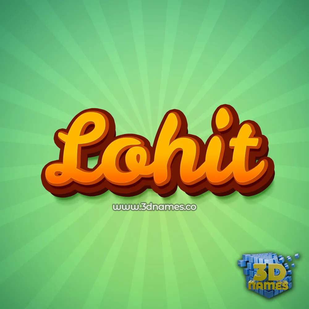 lohit in Green Rays style - 3D name wallpaper