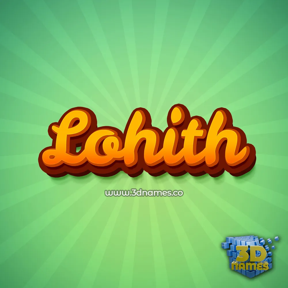 lohith in Green Rays style - 3D name wallpaper