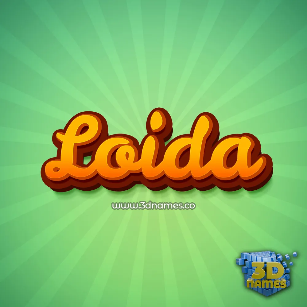 loida in Green Rays style - 3D name wallpaper