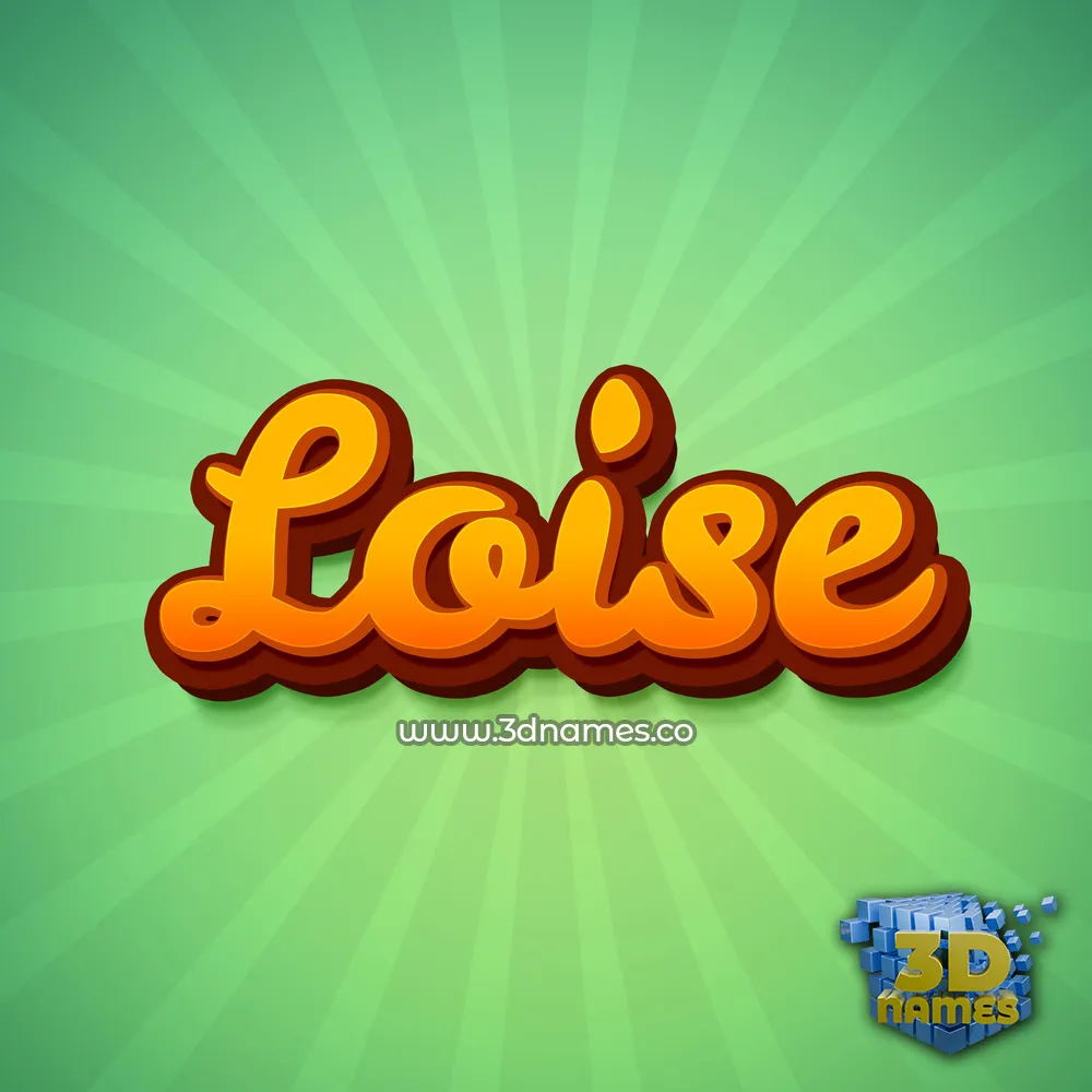 loise in Green Rays style - 3D name wallpaper