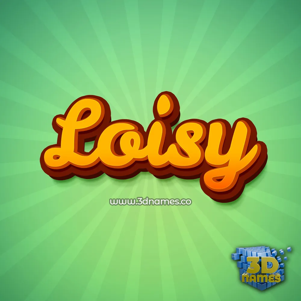 loisy in Green Rays style - 3D name wallpaper