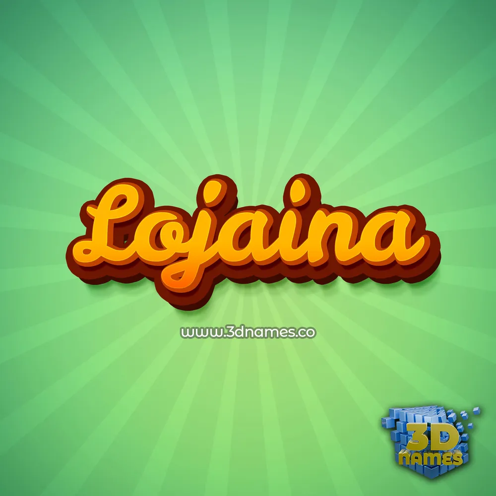 lojaina in Green Rays style - 3D name wallpaper