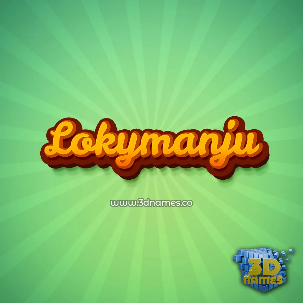lokymanju in Green Rays style - 3D name wallpaper