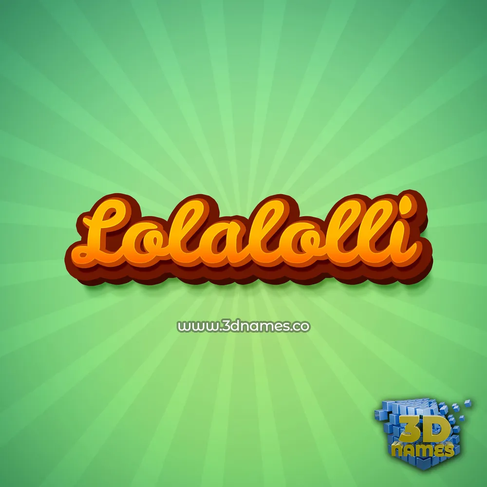 lolalolli in Green Rays style - 3D name wallpaper