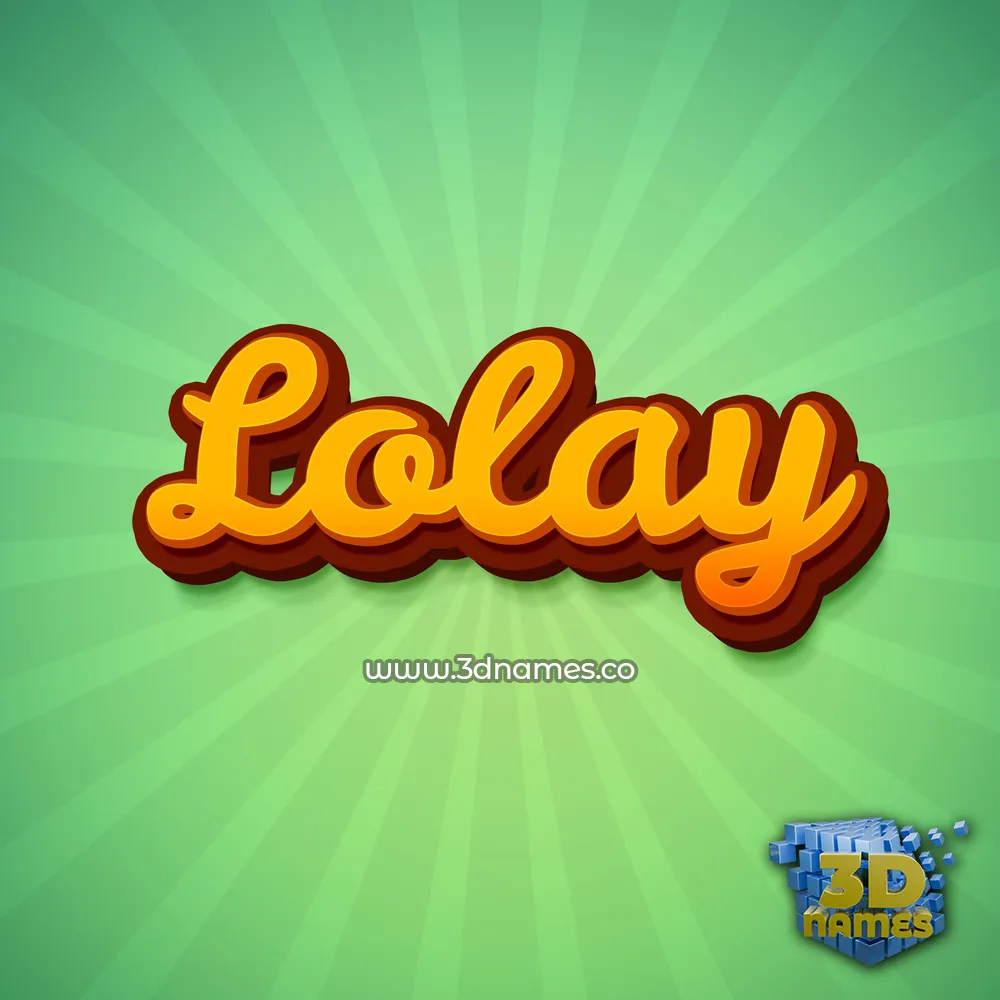 lolay in Green Rays style - 3D name wallpaper