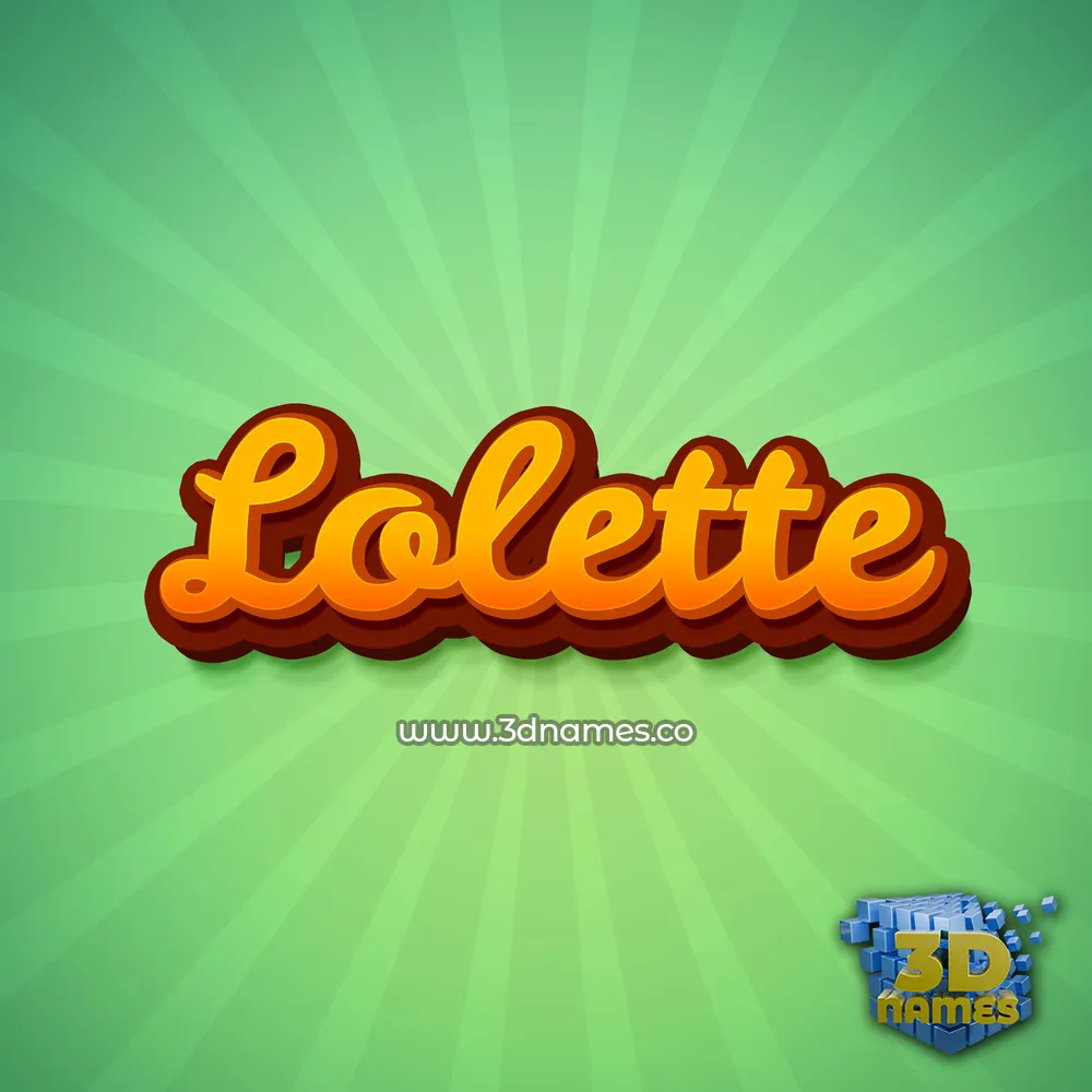 lolette in Green Rays style - 3D name wallpaper