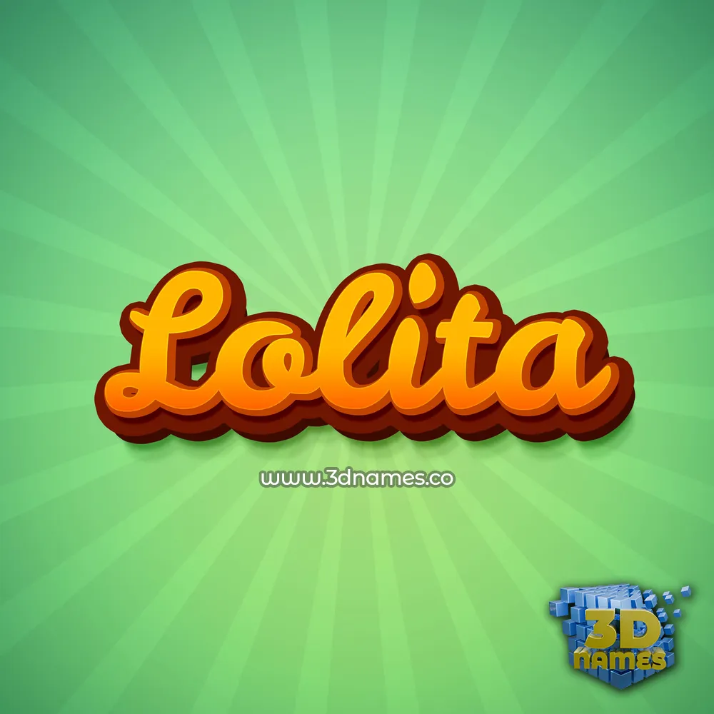 lolita in Green Rays style - 3D name wallpaper
