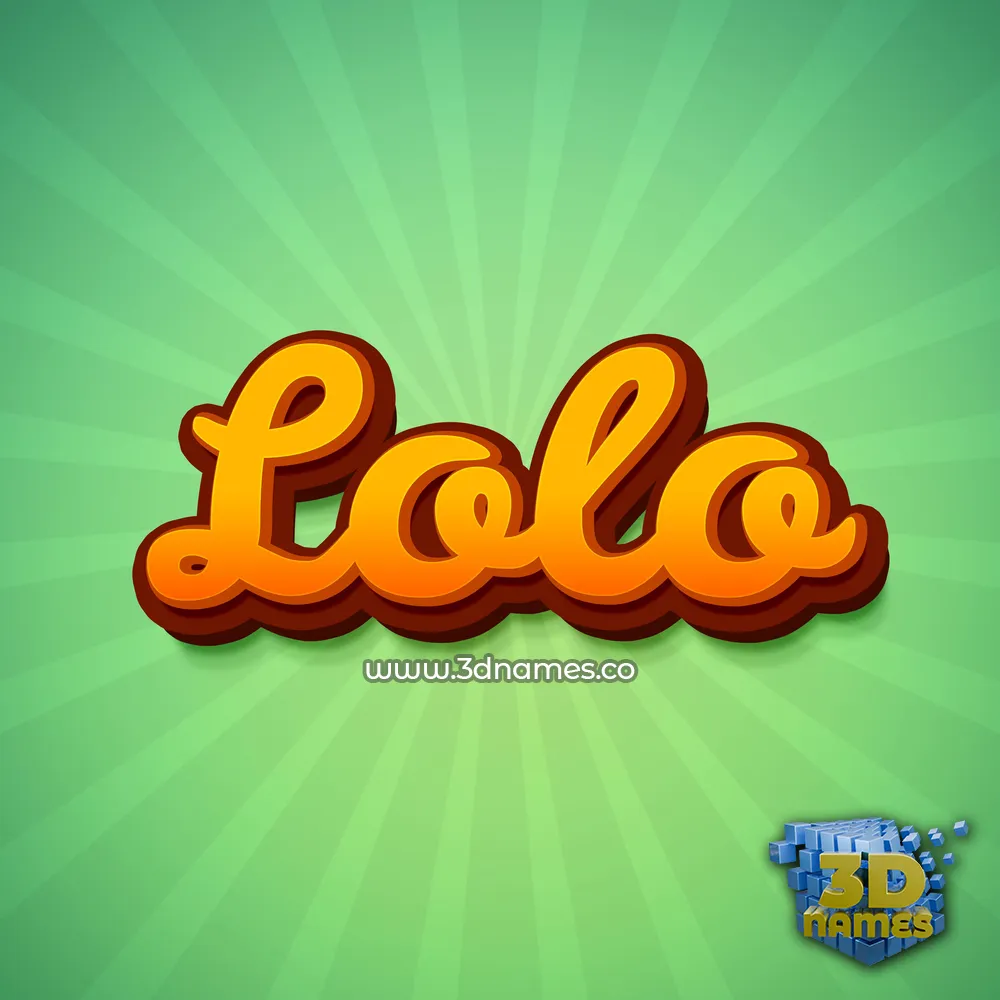 lolo in Green Rays style - 3D name wallpaper