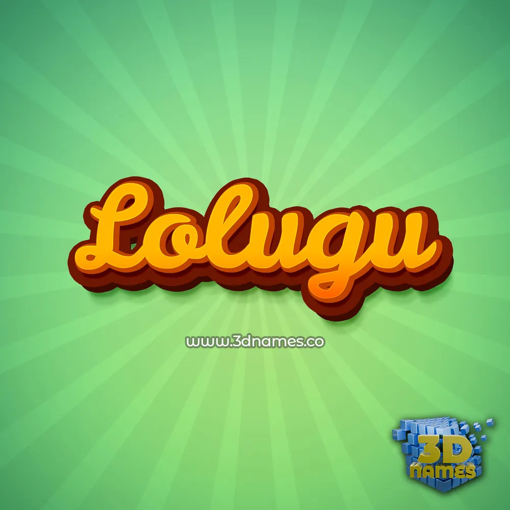 lolugu in Green Rays style - 3D name wallpaper