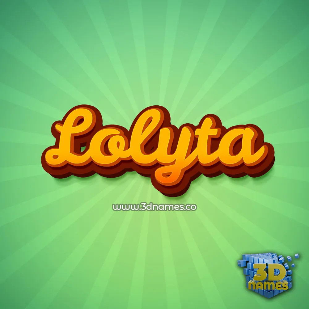 lolyta in Green Rays style - 3D name wallpaper