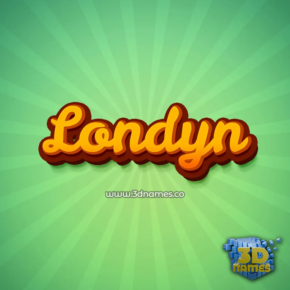 londyn in Green Rays style - 3D name wallpaper